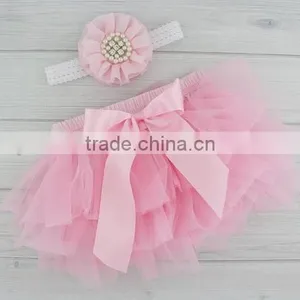 Kids Cotton Hot Boy Shorts Bloomers Baby Black White Gingham Bloomer Shorts With Headwrap Set Outfits thumbnail-3