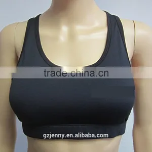 Custom Women Black Workout Wear Girl Tube Top Fitness Bra thumbnail-1