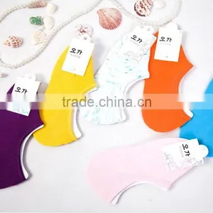 Zm40580b Summer Invisible Cotton Socks Ladies Pure Color Low-cut Liners Socks thumbnail-1