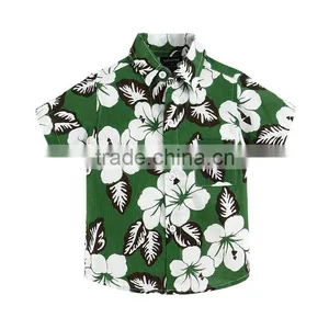 2017 Boys Summer Clothes New Arrival Fashion Aloha Shirt Hawaiian Shirt Floral Shirt for Boy thumbnail-3