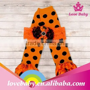 Knitted Newest Design Polka Dot Baby Leg Warmers With Headband LBE4091392 thumbnail-1