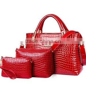 DY0067Z Europea Fashion Snakeskin Ladies pu Bag Set 3pcs Bag Set thumbnail-2