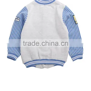 Children's Baseball Wear New Spring Clothes to Keep Warm Coat Baby Stripe Baseball Jackets thumbnail-2
