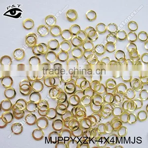 Nail Studs 4mm Gold Round Hole Studs for Nail Art Decorations thumbnail-1