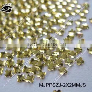 Small Size Nail Studs 2x2mm Gold Cross Studs for Nail Art Decorations thumbnail-1