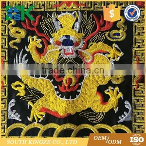 Fashion Dragon and Phoenix Carving Design Fabric Embroidery Craft Garment Accessories Clothes thumbnail-4