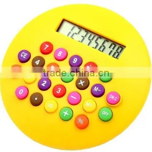 Mini Cute M&M Calculator Hamburge Round Cute Customized Logo Color Calculator thumbnail-3