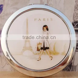 70mm Dia Promotional Cheap Metal Pocket Mirror/Cosmetic Mirror/Makeup Double Sided Metal Mirror DubaaFashion.com thumbnail-1