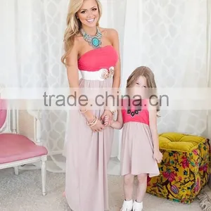 Mommy and me Maxi Dresses Cheap Long Woman Sexy Dress thumbnail-1