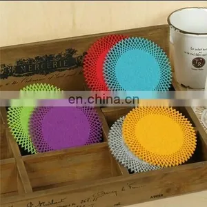 2016 Fashion Creative Household Items Six Colors Felt Coaster Round thumbnail-1