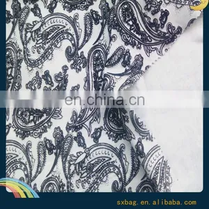 Shaoxing Winfar DTY Paisley Flocking Scuba Knitting Fabric for Garment thumbnail-2
