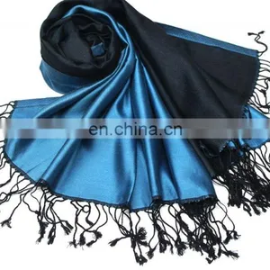 Fashion Long Silk Shawl,Reversible Indian Silk Stoles,pure Silk Scarves thumbnail-3