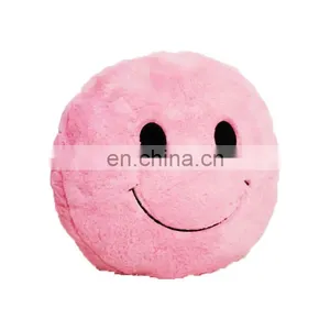 Pink Smile Face Pillow Soft Toy Custom Design Cheap Cushion thumbnail-1