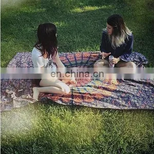 Indian Mandala Round Hippie Table Cover Beach Throw Yoga Mat Mandala Towel / Home Textile / Tapestry thumbnail-1