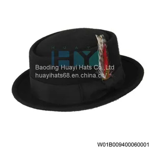 Pork Pie Hat With Feather thumbnail-1