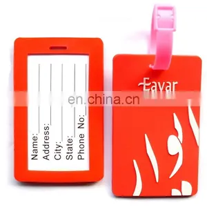Wholesale Rubber Soft Pvc Metal Custom Plastic Silicone Leather Luggage Tag thumbnail-1