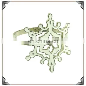 Nickle Plated Zinc Alloy Flower Napkin Ring Wholesale thumbnail-1