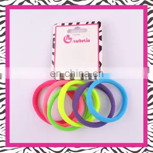 Rainbow Ponytail Holder, Simple Elastic Metal Free Hair Band thumbnail-2