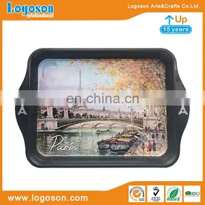 Hot Metallic Zinc Alloy Country Customized Souvenir Metal Logo Plate Custom Metal Candle Tray thumbnail-1