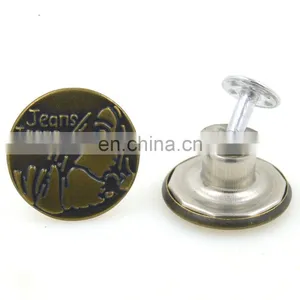 Fashion 17mm Bronze Metal Jeans Button Shank Button For Garment Pants thumbnail-5