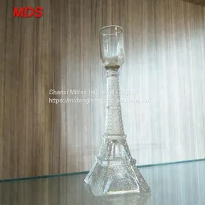 Tall Clear Glass Tower Wedding Glass Eiffel Tower Vase thumbnail-1