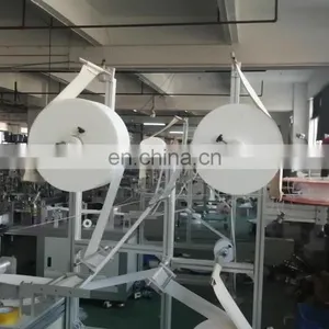 High Speed 7 Servo 1+1 Mask Making Machine Wide Elastic Band Earloop Flat Mask Making Machine thumbnail-1