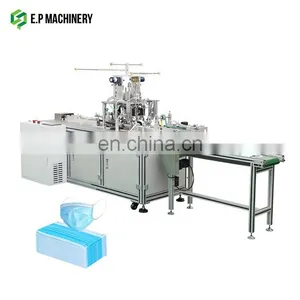 Professional Non Woven Fabric One Drive Two Flat Face Mask Making Machine Equipment for Production thumbnail-7