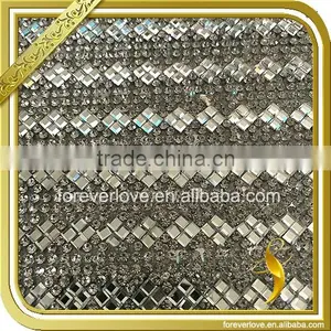 Fashion Clear Crystal Hotfix Diamante Trimming 24*40cm Rhinestone Mesh FRM-199 thumbnail-1