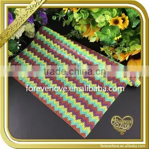 Colorful Beaded Hotfix Resin Rhinestone Sheet for Shoes FHRM-045 thumbnail-1