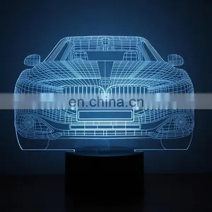 RGB Touch Black Base 3d Illusion Bedroom Usb Art Night Light Led Desk Table Lamp thumbnail-3