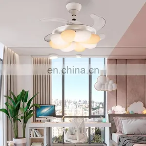 Home Living Room Retractable Chandeliers and Lamps Ceiling Fan Light thumbnail-4