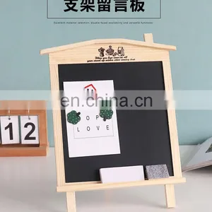 Wholesale Creative Wooden Double Side Blackboard Can Be Hung Message Board Children Creative Gift thumbnail-4