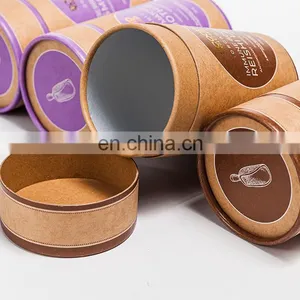 Biodegradable Custom Printed Protein Powder Pure Paper Round Cardboard Paper Tube Packaging Tube Box thumbnail-4