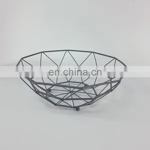 High Quality Metal Fruit Basket Simple Geometry Fruit Tray Modern Fruit Holder thumbnail-2