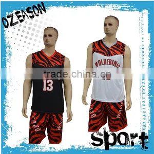100% Polyester Mesh Reversible Dry Fit Basketball Jerseys Team Uniforms thumbnail-1
