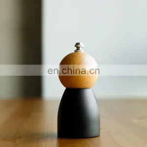 Manufacturing 2022 Wooden Kitchen Table Black Machine Stainless Steel Mill Manual Salt Pepper Grinder thumbnail-5