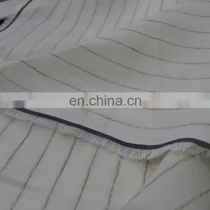 Men's and Women's Suits Ramie Cotton Shirt Trouser Suits Fabric Pure Linen Yarn-dyed Fabric thumbnail-3