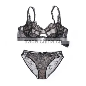 C67729A Hot Sale Lingeries Fancy Underwear Transparent Bra Set for Women thumbnail-4