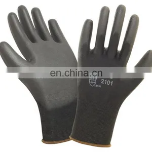 Copper Mixed Carbon Nylon Lining ESD Safe Glove Anti Static PU Finger Top Coated Work Gloves thumbnail-4