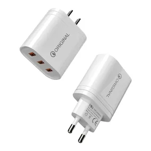 2022 Hot Selling US EU Charger Plug 3USB Port Mobile Phone Charger for Iphone for Huwei for Xiaomi thumbnail-1