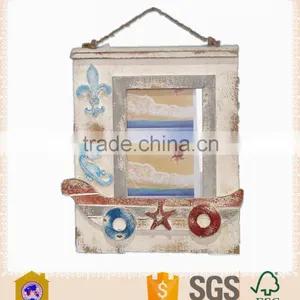 Cheap Vintage Shabby Chic Wood Wall Hanging Photo Frames Wholesale for Home Decor. HW15A00566 thumbnail-1