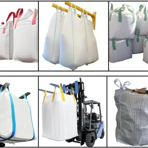 Black Color Lifting Loops Sand Bag 1ton pp Sand Bag White Color pp Bulk Bag thumbnail-5