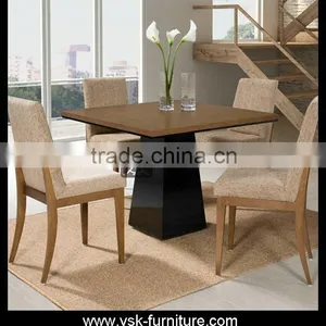 DT-003 4 Seaters Wood Kitchen Table And Chair Dining Set thumbnail-1
