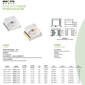 BT3528 InfraRed LED Wider View-angle 140° IR LED for Filling Light, IR Night Version, Security Monitoring, Visual Doorbell, Newopto thumbnail-2