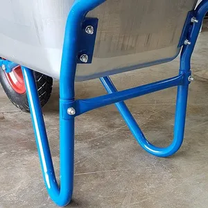 100 Liter Heavy Duty Metal Steel Construction Industrial Concrete Building Wheelbarrow Cart Trolley Galvanized Plastic Tray thumbnail-3