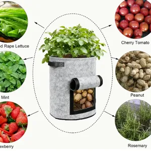 Indoor Outdoor Balcony Potato Planting Bags Vertical Garden Fabric Pots for Vegetables Fruit Planting thumbnail-4