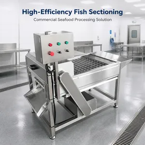 Commercial Hairtail Fish Cutting Machine 3.5kW 380V Commercial Frozen Fish Sectioner With Adjustable Speed thumbnail-2