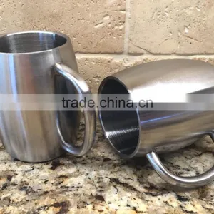 14oz Hot Coffee Mug Passed FDA, CA65 Double Wall 304 Stainless Steel Beer Mug, Coffee Mug thumbnail-2