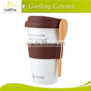 11oz Ceramic Double Wall Coffee Cups Without Handle&thick Wall Coffee Cups thumbnail-2