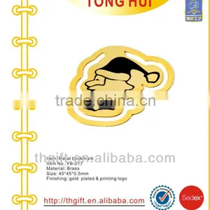 Christmas Santa Shaped Metal Bookmarks /gold Metal Bookmarks for Books thumbnail-1